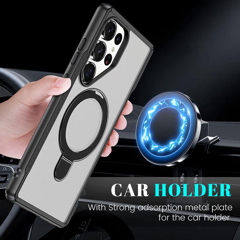 Etui do telefonu Samsung S25Ultra klasy wojskowej z magnetycznym uchwytem pierścieniowym i ochroną przed upadkiem