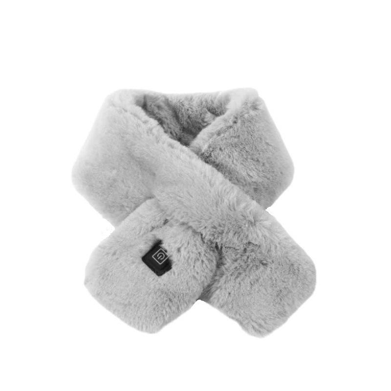 

Подогреваемый шарф для мужчин на шею USB супергрелка электрическая зимняя мягкая шаль для женщин унисекс серый