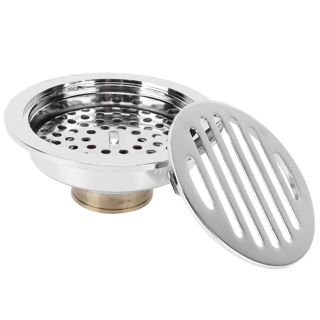 Floor Drain Copper Round Insectproof and Deodorant Floor Drain for Bathroom Home