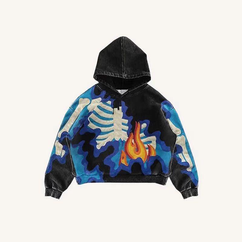Men's 3D Printing Hoodie with Drawstring and Pocket