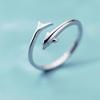 Dolphin-Inspired Adjustable Open Ring - Cute, Creative Korean Style Marine Animal Design