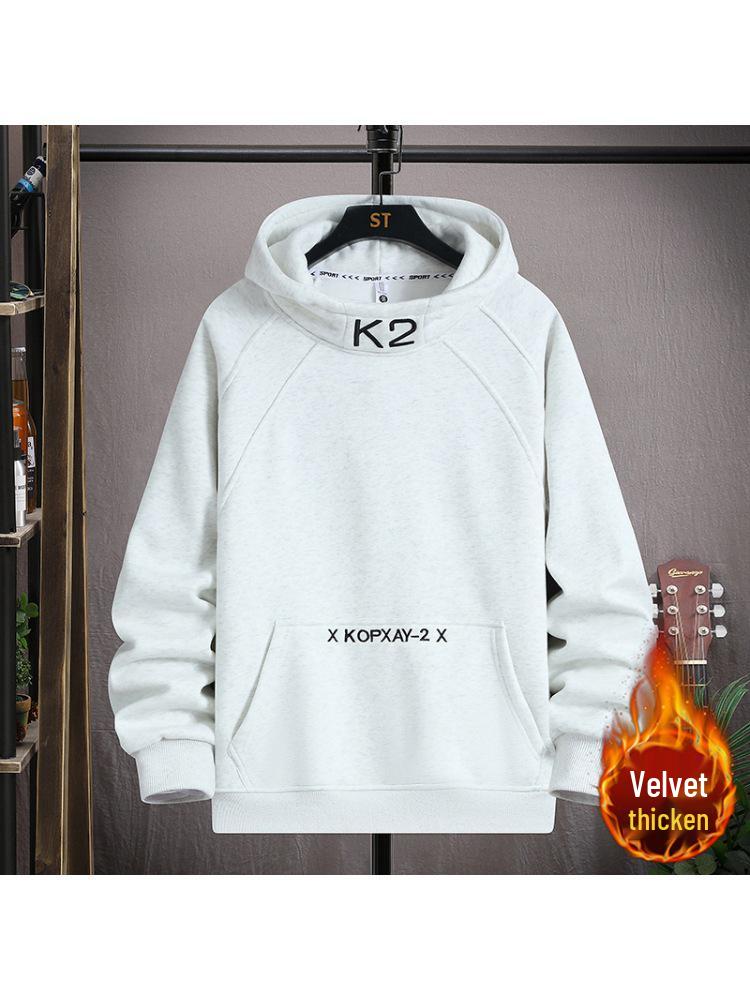 Jungen Fleece-gefütterter Kapuzenpullover für den Winter – Warme, trendige Oberbekleidung für Teenager