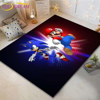 Cartoon Mario Bros Carpets Kids Crawling Carpets Living Room Tea Table Mats Bedroom Rug Washable Floor Mats Household Area Mat