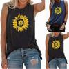 Womens Sleeveless Sunflower Tops Blouse Ladies Vest Tank Pullover Tshirts Tee