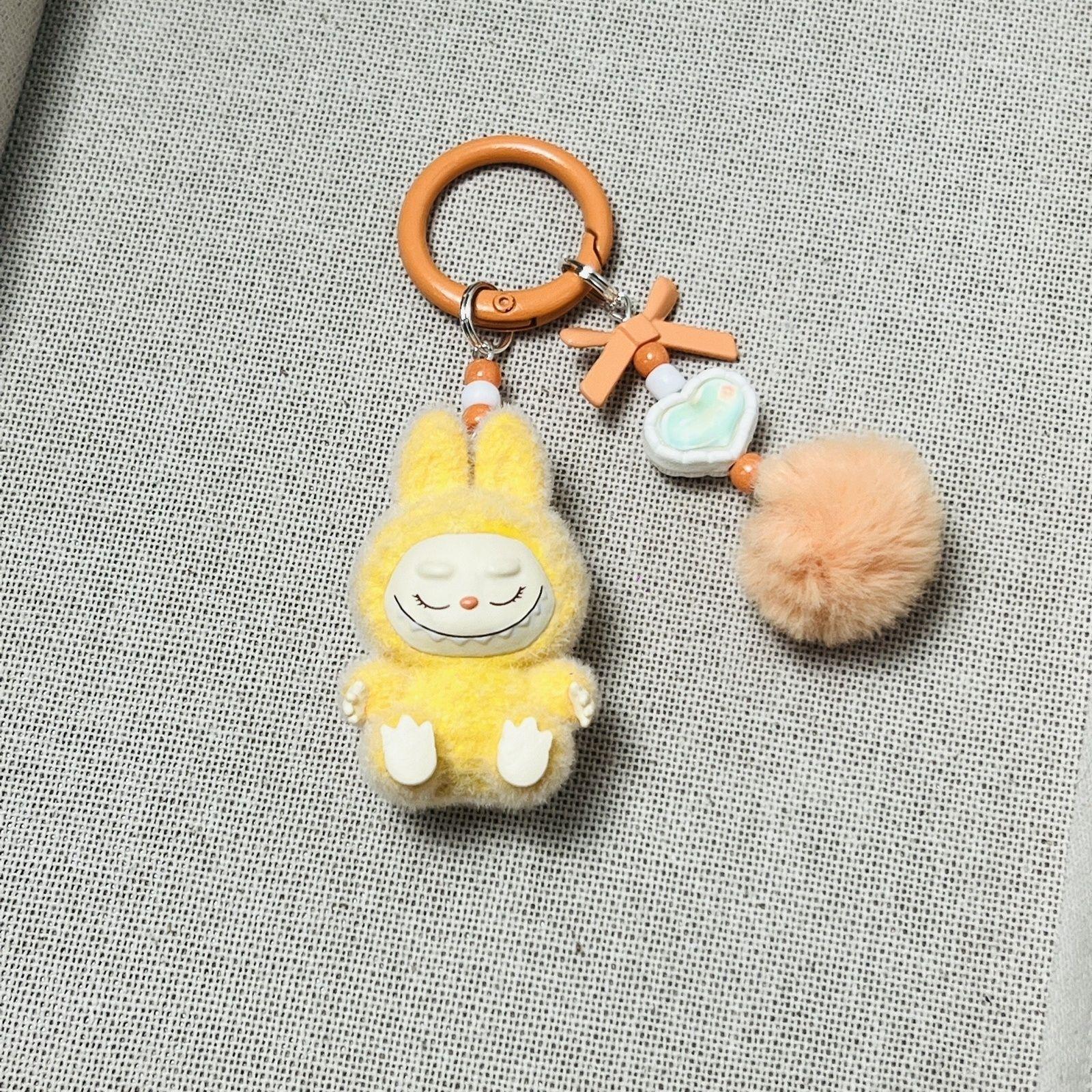 

Плюшевый Лабу Новый Подвеска Женская Сумка Милая Студенческая Кукла Подвеска Брелок Подарок Подруге Ручная работа yellow