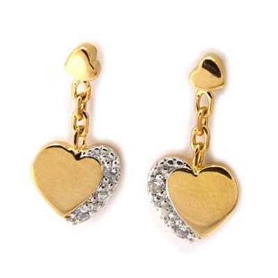 [K4681] - Gold Plated 'Love' Earrings