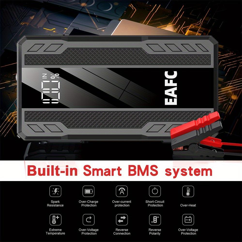 EAFC MultiFunction Portable Car Jump Starter - Fast Charging, 12V Car Jump Starter Battery Charger with Lighting