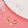 Fashion Tiny Moon Crescen Jewelry Huggie Hoop Earring Small Star Charms Ear-cuffs Ear Piercing