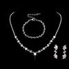 Newlywed Necklace and Earrings Set - Simple and Elegant Wedding Dress Accessory Set