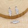 50Pcs Feather Charm Hanging Pendant For Craft Project Necklace Jewelry Making Ethnic Costume And Clothing Decoration