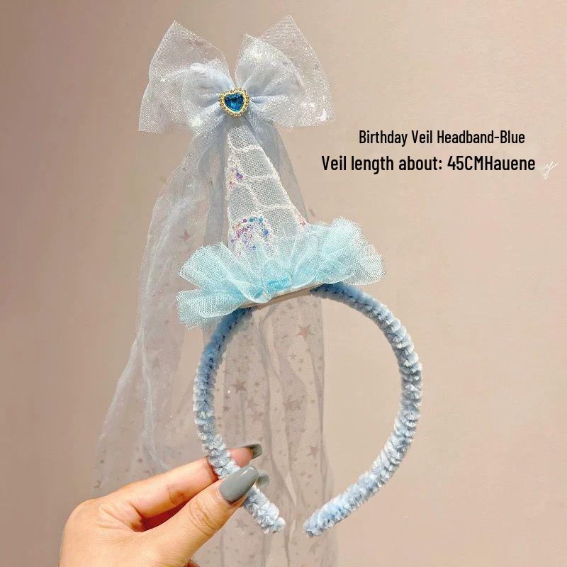 

Princess Party Headband Veil for 1st Birthday