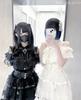 Open landmine lolita girly short XL [XHSUKADO] shoulder, style, blouse, women's, cute, stand-up collar, removable, ribbon, brooch, frills, lace,