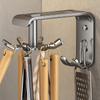 Kitchen Swivel Hook 360 Rotatable Self-Adhesive Hooks Kitchen Hooks For Utensils Wall Mount Hanger With 10 Hooks No Drilling