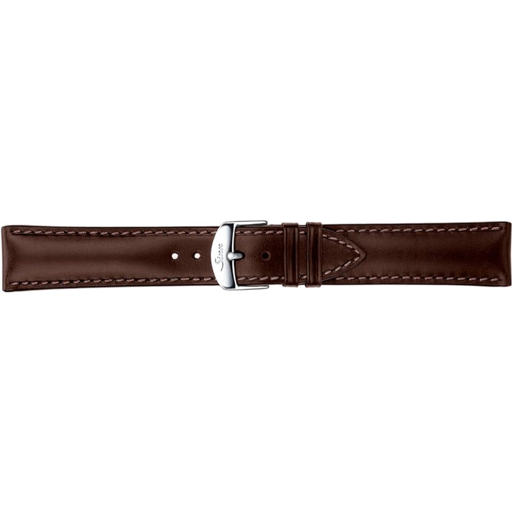 [Jin] Genuine Replacement Band Belt, Russian Cow Leather Strap, Brown Stainless Steel Buckle with Satin Buckle, 20mm [Regular Imported]