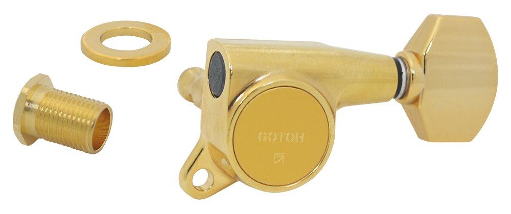 GOTOH Guitar Tuners, 07 Button, 6L, Gold (07223GX) SG381-07-L-GG