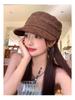 British Suede Equestrian Beret: Retro Flat Top Painter Hat for Autumn & Winter