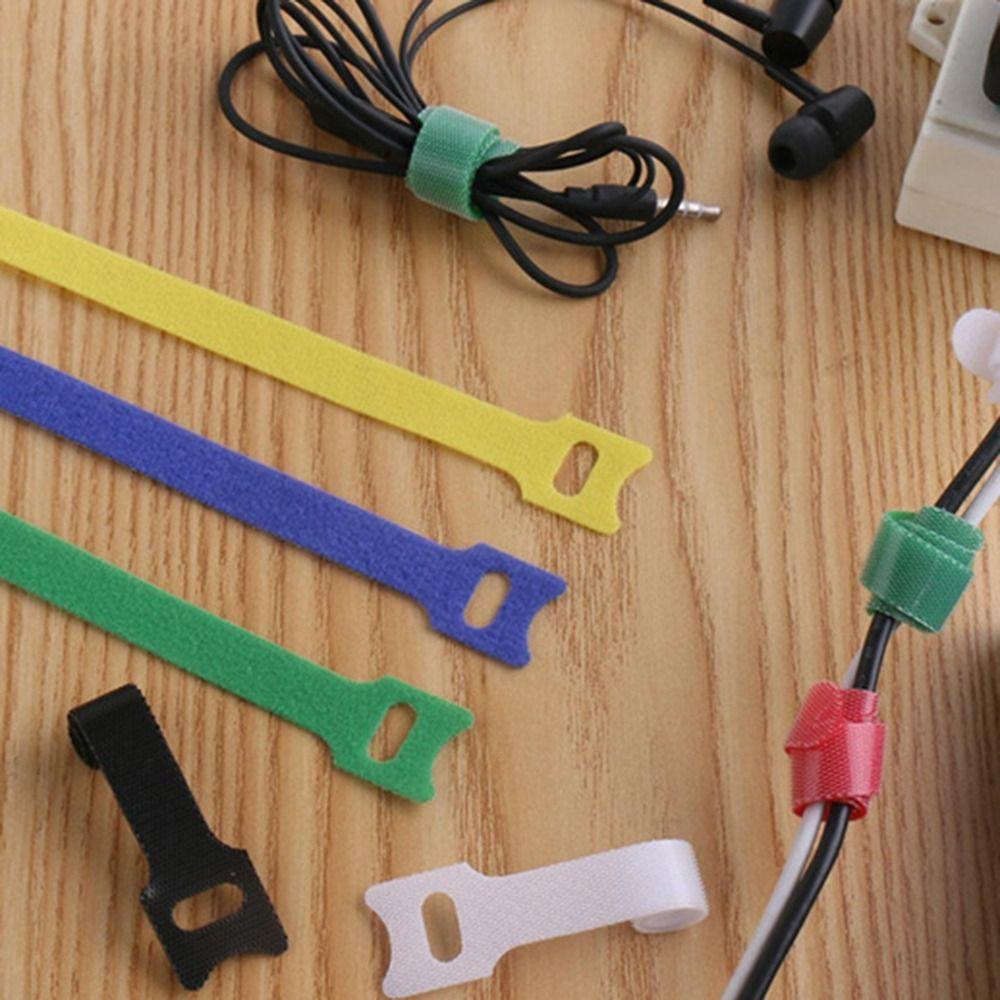 50Pcs 150mmx12mm T Buckle Strap Nylon Loop Wrap Data Cable Tie Portable Cable Organizer Home