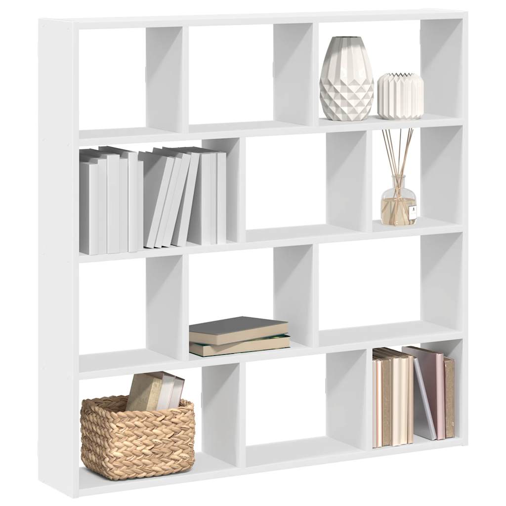 Cube Shelf 12 Compartments White Wood Based Material