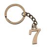 Number Tag Keychains Bag Charm Lot Jewelry For Men Ring Size 28Mm