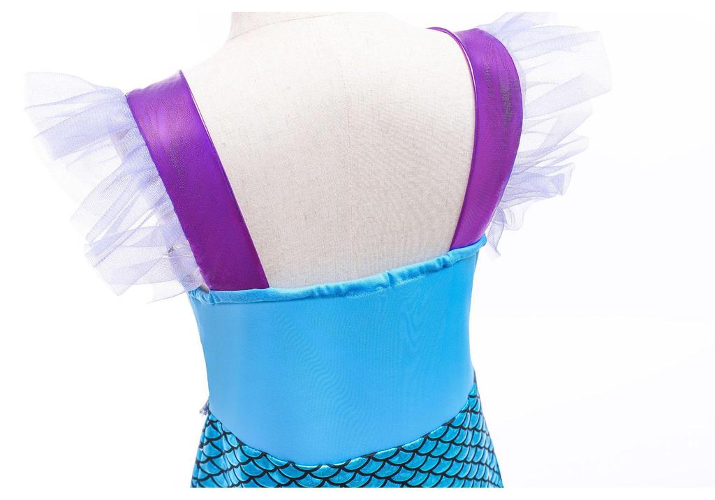 2021 Summer Mermaid Spaghetti Strap Princess Dress for Halloween Performance