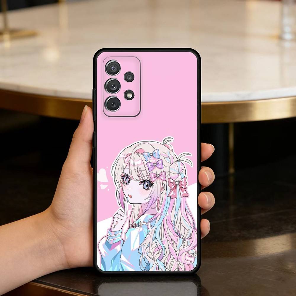 Game  Needy Girl  Overload Soft Silicone Black Cover Phone Case For Samsung Galaxy A73,A72,A71,A70,A53,A52,A51