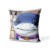 Gaslight Gatekeep Girlboss Jeff the Land Shark Throw Pillow Covers Cushion Cases Pillowcases 45cm x 45cm