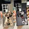 Dalmatian Cute Dog Plating Phone Case For Samsung Galaxy S24 S25 FE S26 Edge S23 Ultra S22 S21 Plus S20 Anti-Fall Airabag Cover