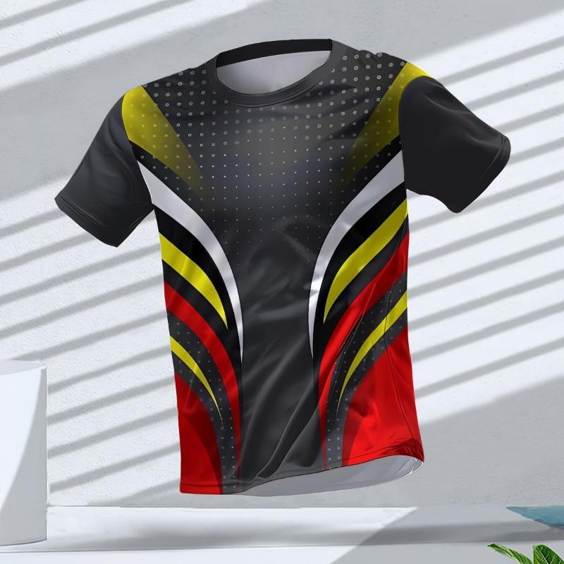 Summer Breathable Men's T Shirt Outdoor Run Fitness Sports Short Sleeve Tees Casual O-neck Oversized T-shirt Daily Top