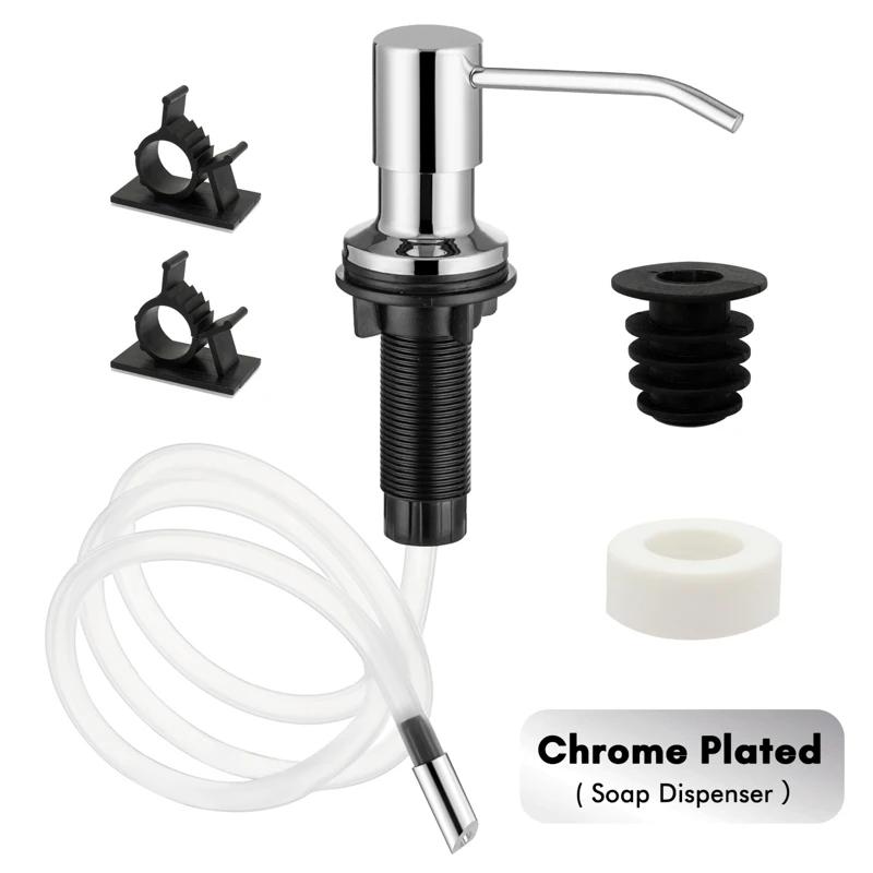 Soap Dispenser Extension Tube Kit For Kitchen Accessories Bathroom Stainless Steel Built In Liquid Soap Detergent Dispensers