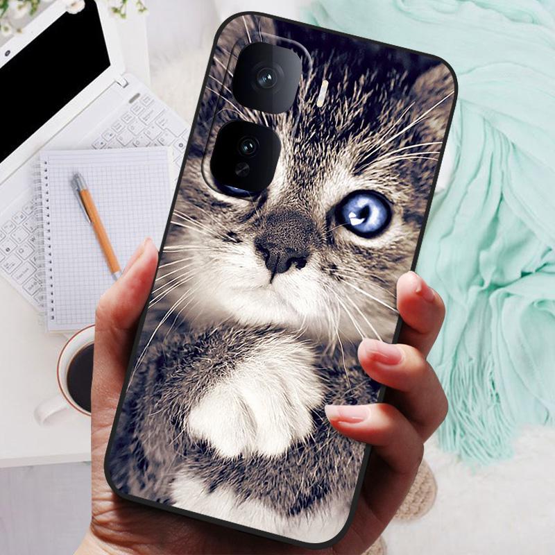 For VIVO IQOO Neo 10 Pro Case Black Cover Flowers Silicone Soft Back Cases For vivo iQOO Neo 10 Neo10 5G Phone Case 10Pro Bumper