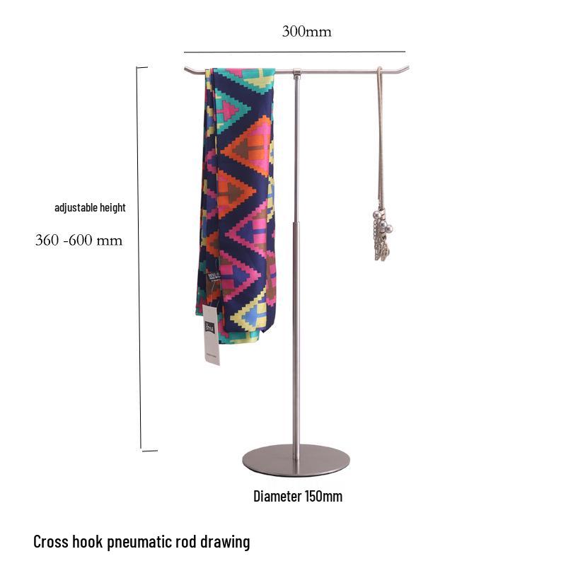 Adjustable Stainless Steel Handbag Display Stand with Gas Spring