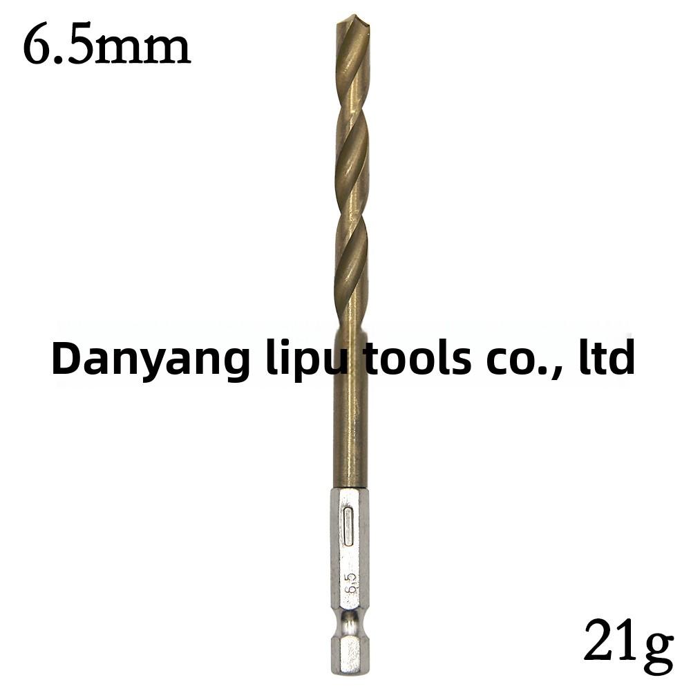 Set 13 Piese Burghie elicoidale cu coadă hexagonală placate cu titan 1,5 6,5 mm pentru mașină de găurit electrică, șurubelniță și șurubelniță pneumatică