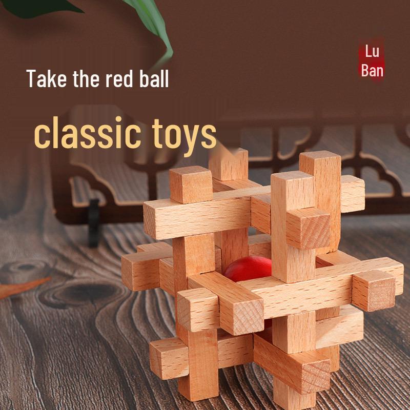 Kids' Educational Luban Lock IQ Puzzle Set: Assembly Toy for Stress Relief