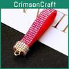 Elegant Rhinestone Key Fob For Women With Versatile Colorful Leather Strap