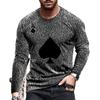Men's 3D Printed Long Sleeve Casual Fashion Crew Neck T-Shirt Sports Daily Comfort Light Breathable Quick Drying Top