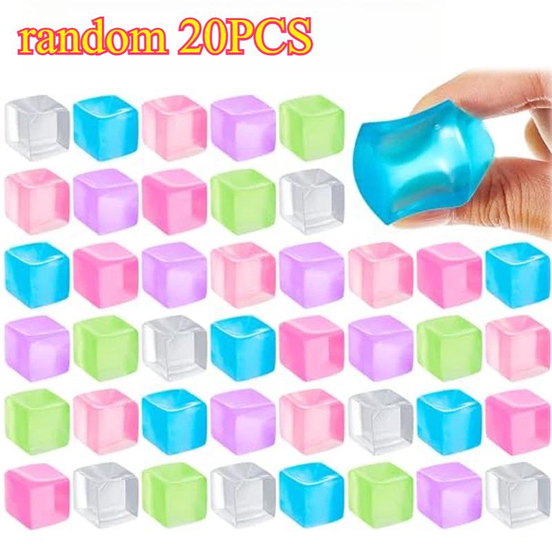Square Ice Stress Ball Fidget Toys Stress Relief Adhd Autism Sensory Toys Soft Squishy Toys Party Favors Gifts For Adults