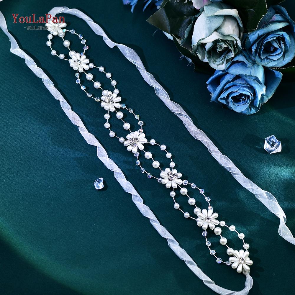 YouLaPan Bling Belts for Women Handmade Wedding Rhinestone Bridal Belt Straps for Women Elegant Belt Dresses Jewelry SH239