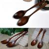 Wooden Spoon Soup Spoon and Fork Eco Friendly Products Tableware Natural Ellipse Ladle Spoons for Cooking Kicthen Accessories