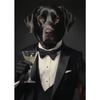 Elegant Animals Raccoon in Tuxedo Owl Pug Suit Poster Canvas Painting Cute Kawaii Wall Art Pictures Living Room Home Decor