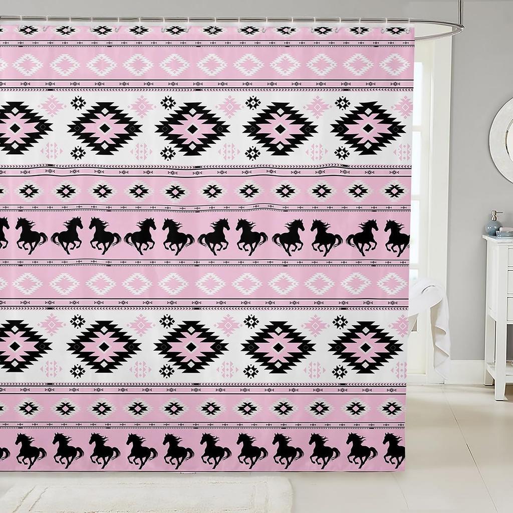 Kids Japanese Style Shower Curtain Japanese Ukiyoe Bathroom Shower Curtain Set Hokusai Exotic Bath Curtain Girls Fuji Mountain