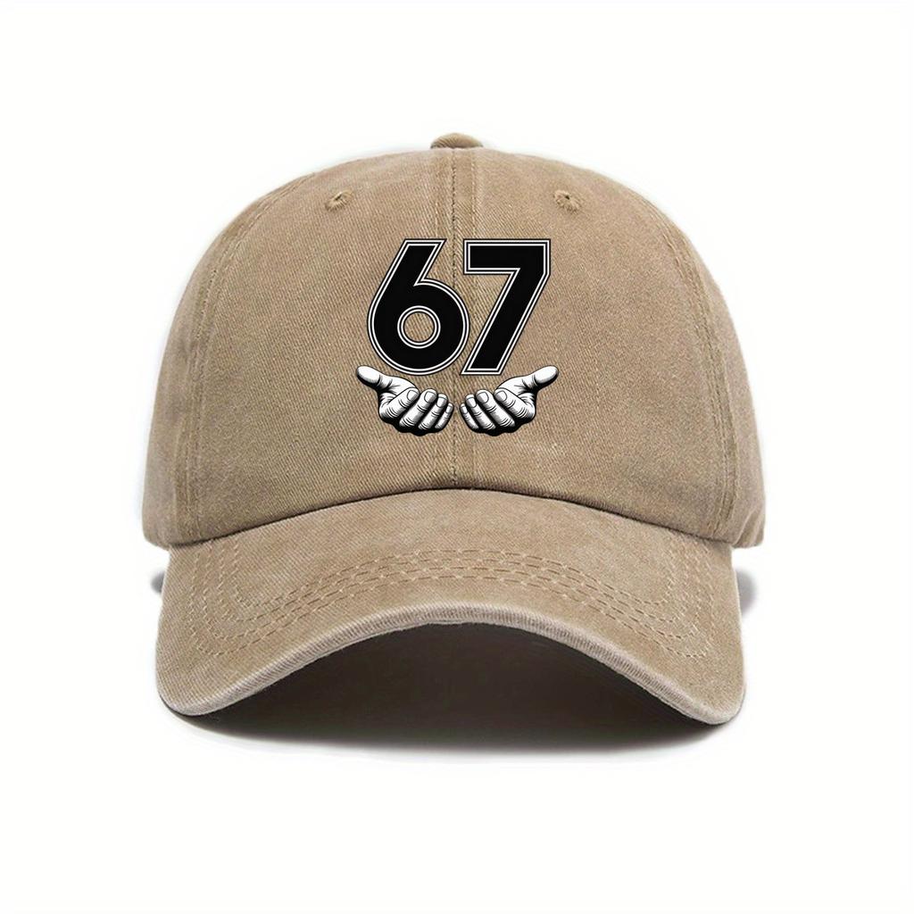 Vintage Six Seven 6 7 Meme Funny Hands Baseball Caps Unisex Distressed Denim Snapback Cap Gen-Alpha Slang Outdoor Gift Caps Hat