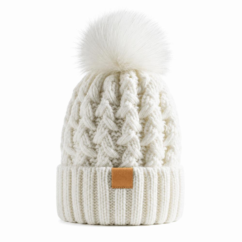 Thicken Knit Beanie Hat Twist Knitting Slouchy Warm Cap Warm Women Winter Hat Outdoors