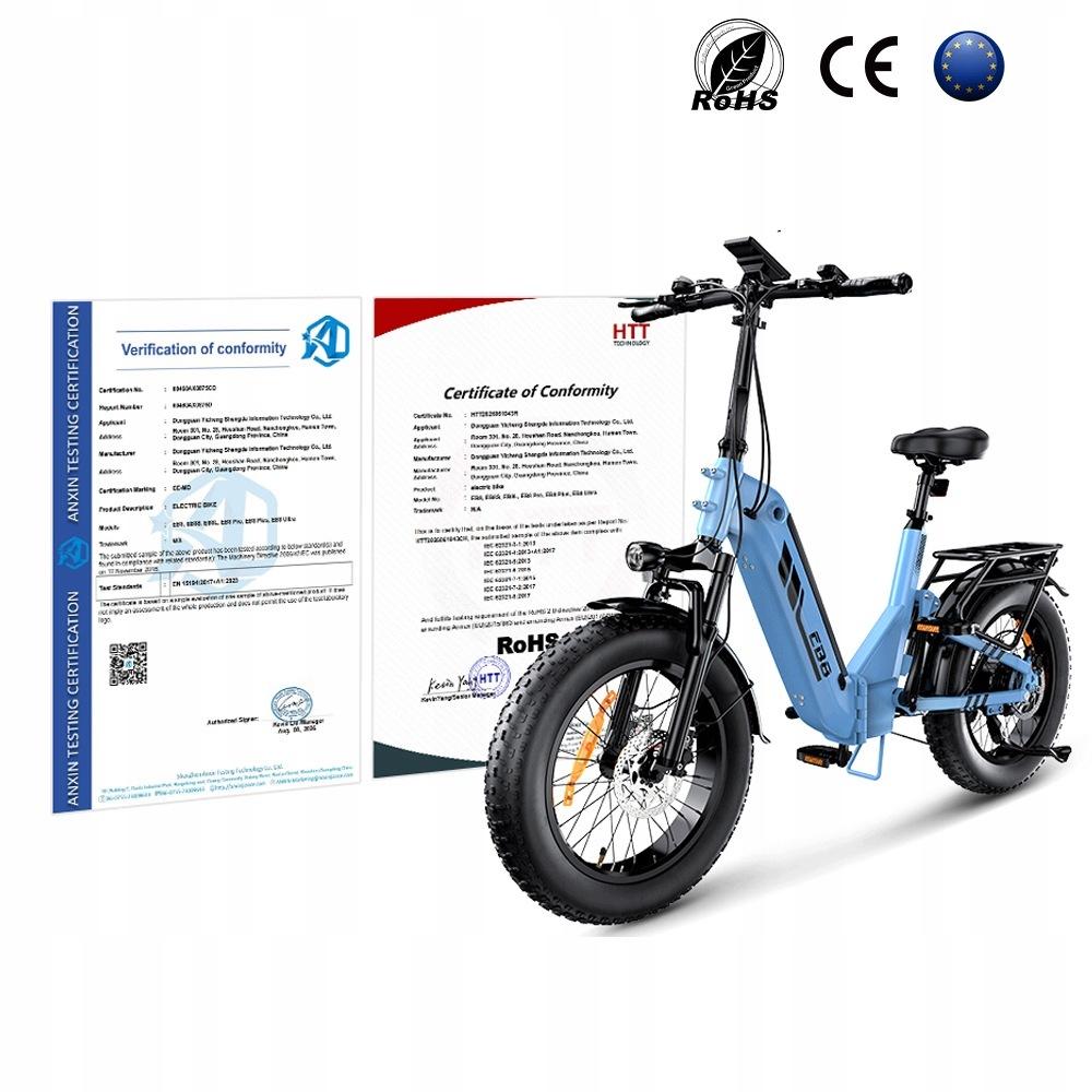 AGILERIDE 20" Electric Bike EB8-B 48V 15Ah 250W – 144 Km Range, 25 Km/h – with App and LCD