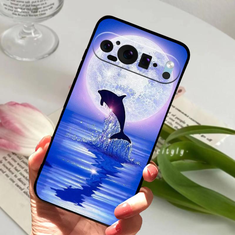 For Google Pixel 9 Pro Case Pixel9 Pro XL Cute Animal Soft Silicone TPU Phone Cover For Google Pixel 9 9a Bumper Fundas Luxury