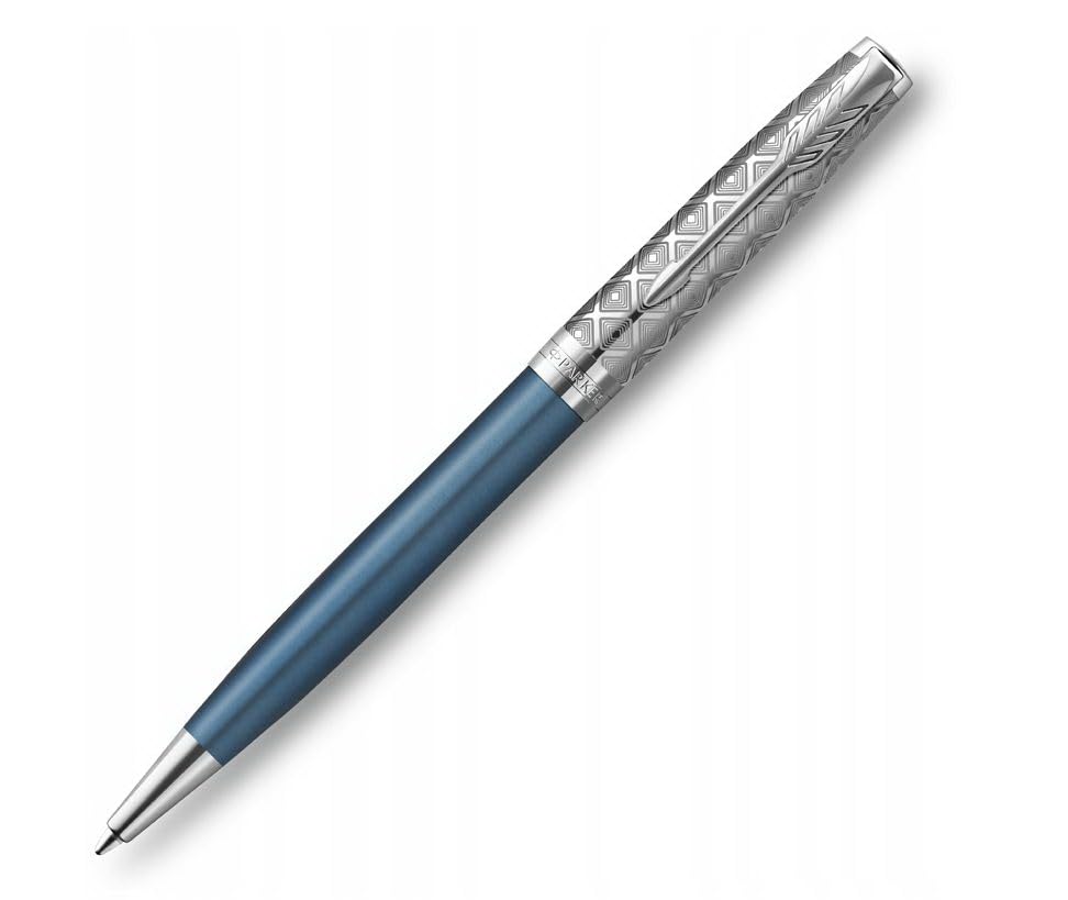 PARKER Ballpoint Pen Sonnet Premium Metal and blue CT Medium Gift Boxed 2119649 Oil-based