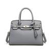 Bag women's early spring new simple solid color shoulder bag fashion temperament lychee pattern handbag