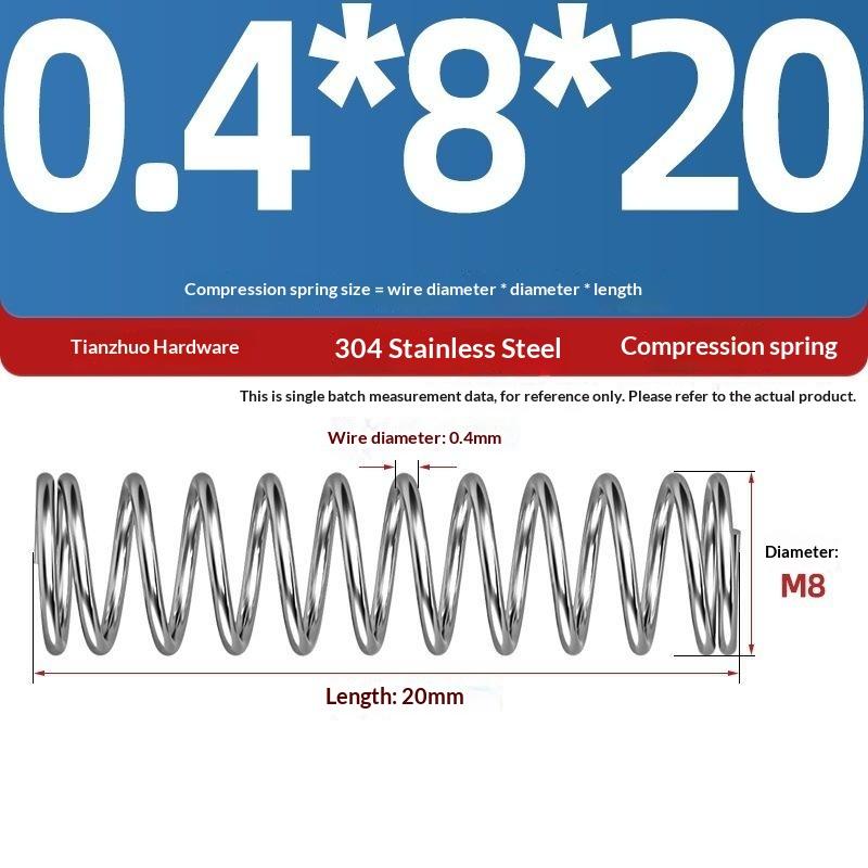 Spring Steel Pressure Return Spring Assortment 0.3/0.4mm Wire Dia 5-20mm Length for Hobbyist Craft Making Projects