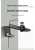Telescopic Metal Projector Wall Mount, Stable & Adjustable Pan/Tilt, Ideal for Home Bedside.