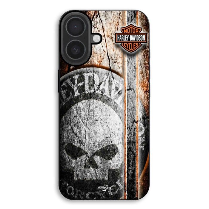 Coque de téléphone - MANIACASE - iPhone 17 - Silicone TPU - Tête de mort vintage - Souple