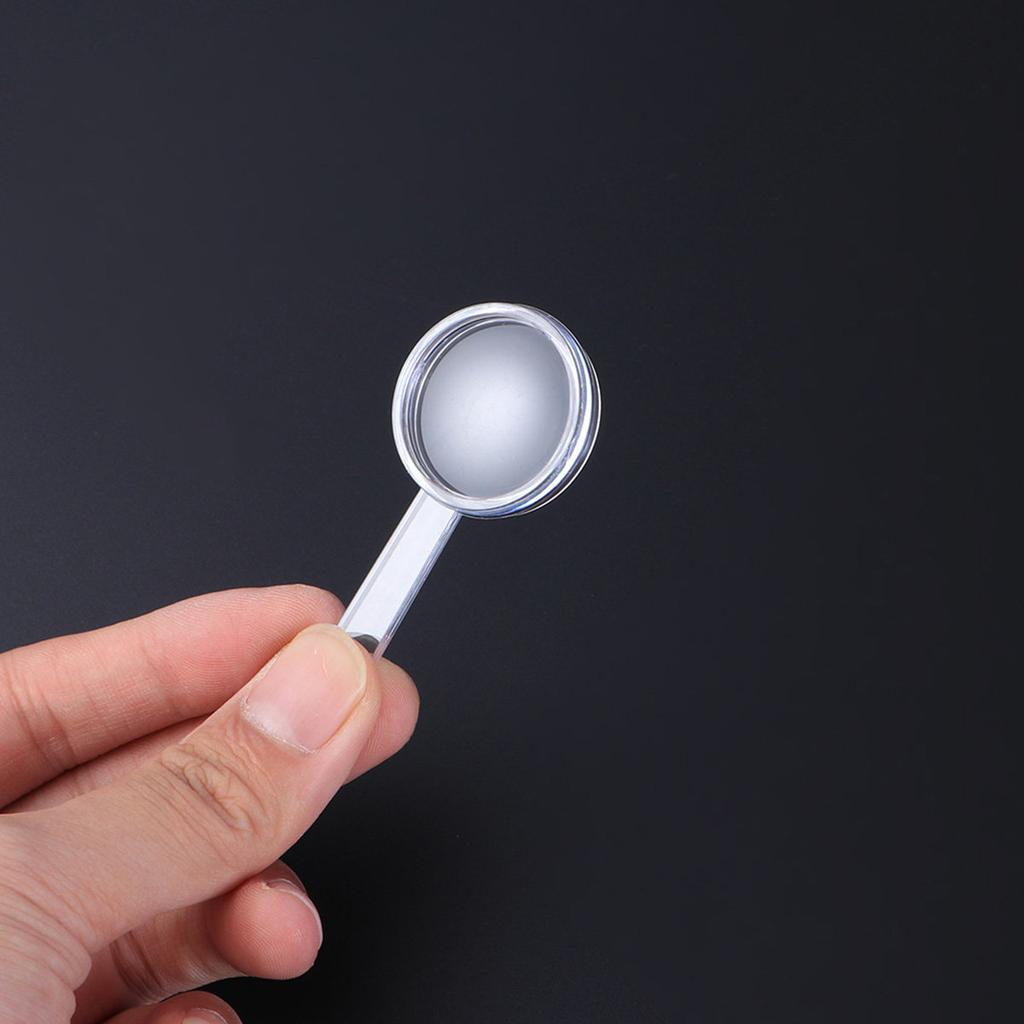 12Pcs 5X Clear Plastic Mini Magnifying Glasses Handheld Lens with Sturdy Handle for Reading Puzzle Solving Stamp Coin Jewelry